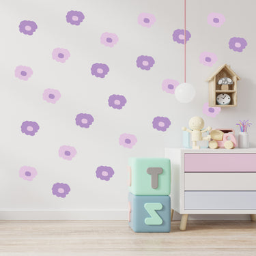 Purple Poppies Wall Decals